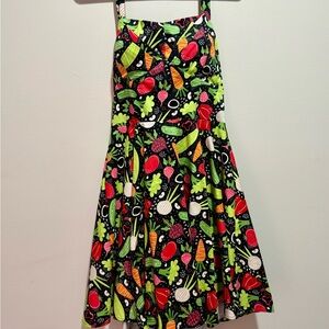 Colorful Vegetable Print Women's Halter Dress